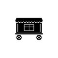 Circus Trailer Flat Vector Icon