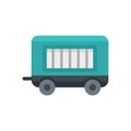 Circus trailer icon flat isolated vector