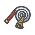 Circus trainer Whip Vector icon Cartoon illustration.