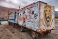 A circus truck on the road to Arequipa, Peru