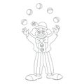 Circus Vector Clown Juggler Doodle Style