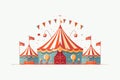 circus vector flat minimalistic asset isolated vector style illustration Royalty Free Stock Photo