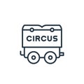 circus vector icon isolated on white background. Outline, thin line circus icon for website design and mobile, app development. Royalty Free Stock Photo