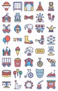 Circus Vector Icons Set every single icon be easily modified or edited Royalty Free Stock Photo