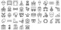 Circus Vector Icons Set every single icon be easily modified or edited Royalty Free Stock Photo