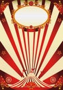 Circus vintage red and cream poster Royalty Free Stock Photo