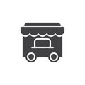 Circus wagon icon vector