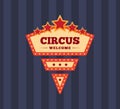 Circus welcome. Invitation to activity, event, loud show, presentation.