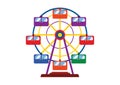 Circus Wheel. Carnival Whell Clipart. Vector Illustration of Carnival Whell