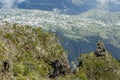 Cirque of Cilaos and city on La Reunion Island Royalty Free Stock Photo