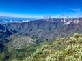 Cirque de cilaos at sunset view from piton des neiges Royalty Free Stock Photo