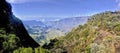 Cirque de cilaos at sunset view from piton des neiges Royalty Free Stock Photo