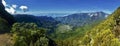 Cirque de cilaos at sunset view from piton des neiges Royalty Free Stock Photo