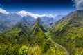 Cirque de Mafate, Dos d`Ane, Reunion Island Royalty Free Stock Photo