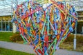 HEART MADE FROM TOOLS sculpture cirque du soleil Montreal public art