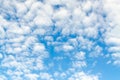 Cirro-cumulus clouds in blue sky, background