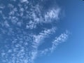 A cirrocumulus cloud on blue sky background ep40 Royalty Free Stock Photo