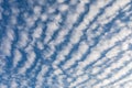 Cirrocumulus clouds against blue sky cloudscape background patte