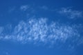 Cirrocumulus clouds seen against blue sky