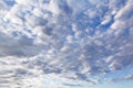 Cirrocumulus clouds with small rounded puffs