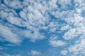 Cirrocumulus clouds under blue sky for use as background asset