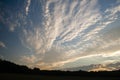 Cirrocumulus and cumulus clouds Royalty Free Stock Photo
