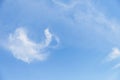 Cirrocumulus one cloud in the light blue sky background Royalty Free Stock Photo