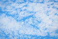 Cirrocumulus white little cotton cloud against blue sky Royalty Free Stock Photo