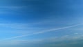 Cirrostratus. Blue sky with clouds and sun. Beautiful sky with clouds background. Timelapse. Royalty Free Stock Photo