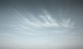 Cirrus cloud type on a blue sky