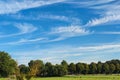 Cirrus clouds in curly hooks Royalty Free Stock Photo