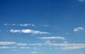 Cirrus clouds high in the blue sky