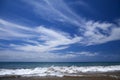 Cirrus clouds over ocean Royalty Free Stock Photo