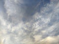 Cirrus clouds with Saharan dust in the air Royalty Free Stock Photo