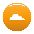 Cirrus cumulus icon vector orange