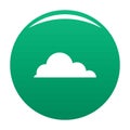 Cirrus cumulus icon vector green