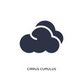 cirrus cumulus icon on white background. Simple element illustration from weather concept