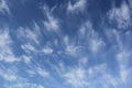 Cirrus Uncinus Clouds in Blue Sky Royalty Free Stock Photo