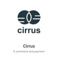 Cirrus vector icon on white background. Flat vector cirrus icon symbol sign from modern e commerce and payment collection for