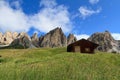 Cirspitzen Dolomites - Gardena pass Royalty Free Stock Photo
