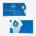 CIS Flag Business Card, standard size 90x50 mm business card template