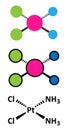 Cisplatin cancer chemotherapy drug molecule