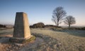 Cissbury Ring Trig Point Royalty Free Stock Photo