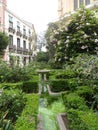 Cister Street -cathedral gardens-Malaga Royalty Free Stock Photo