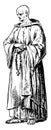 Cistercian Monk vintage illustration