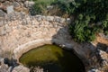 Cistern or water tank in ancient Mycenae, Greece Royalty Free Stock Photo