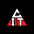 CIT triangle letter logo design with triangle shape. CIT triangle logo design monogram. CIT triangle vector logo template with red Royalty Free Stock Photo