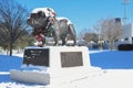 Citadel Bulldog Statue outside Johnson-Hagood Stadium.