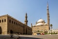 View of Al-Nasir Muhammad Mosque left and Great Mosque of Muhammad Ali Pasha right at the Citadel of Cairo in Egypt Royalty Free Stock Photo