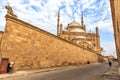 Citadel of Cairo wall and the Mosque of Muhammad Ali view, Egypt